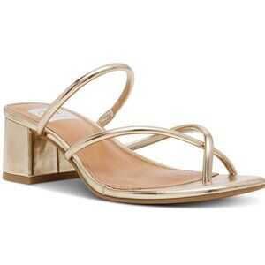 Dv Dolce Vita Women's Lumena Strappy Slide Block-Heel Sandals - Gold